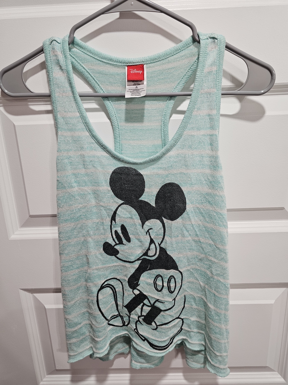Disney Mint Striped Mickey Mouse Tank Top